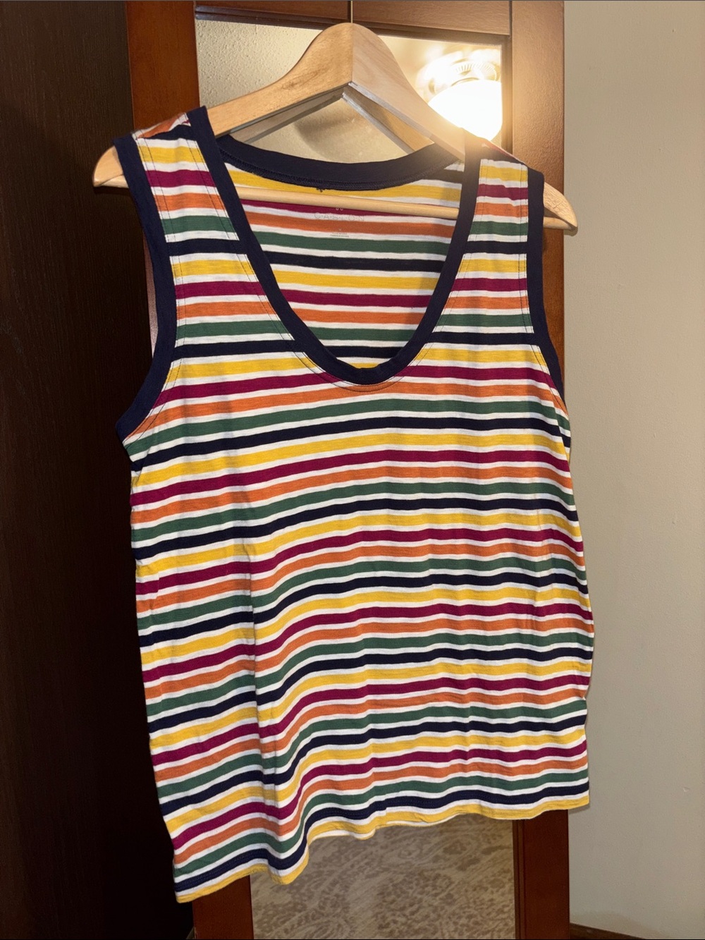 Caslon Striped Tank-top Size Medium